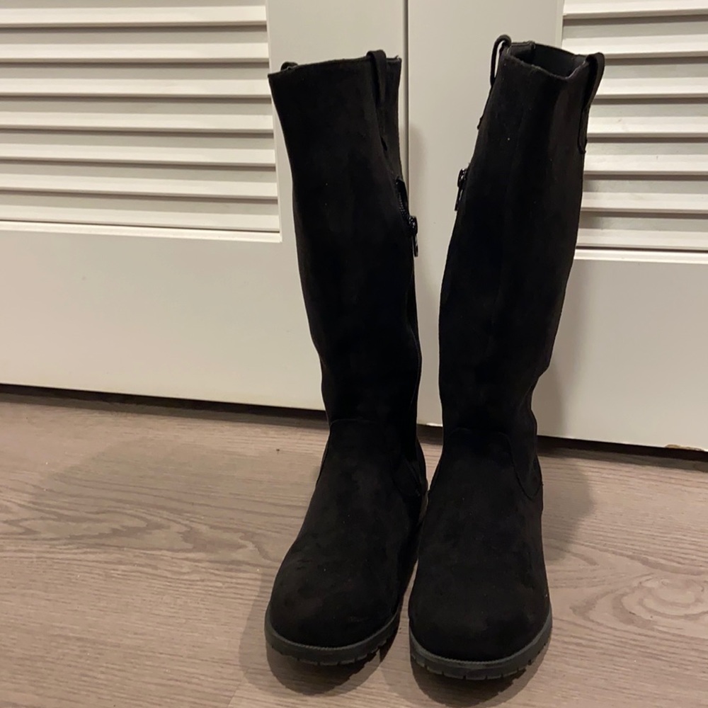 Cat & Jack Faux Suede Big Girl Riding Boots
